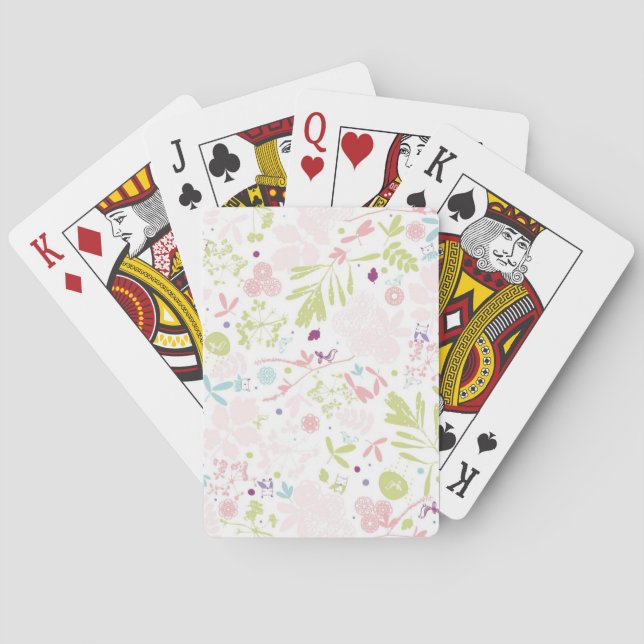 pattern displaying floral poker cards (Back)