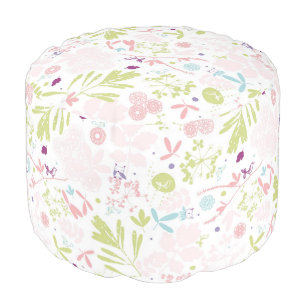 pattern displaying floral pouf