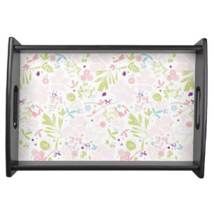 pattern displaying floral serving tray