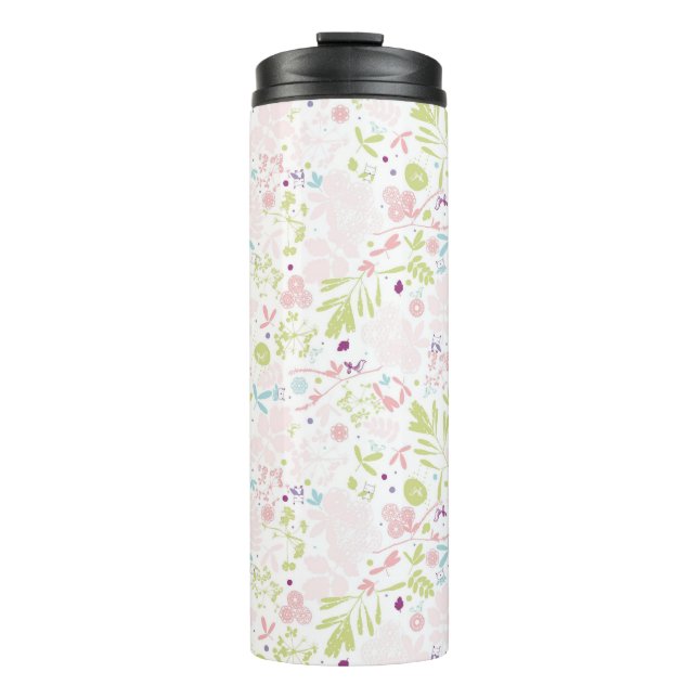 pattern displaying floral thermal tumbler (Front)