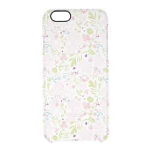 pattern displaying floral clear iPhone 6/6S case