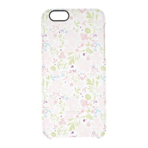 pattern displaying floral clear iPhone 66S case