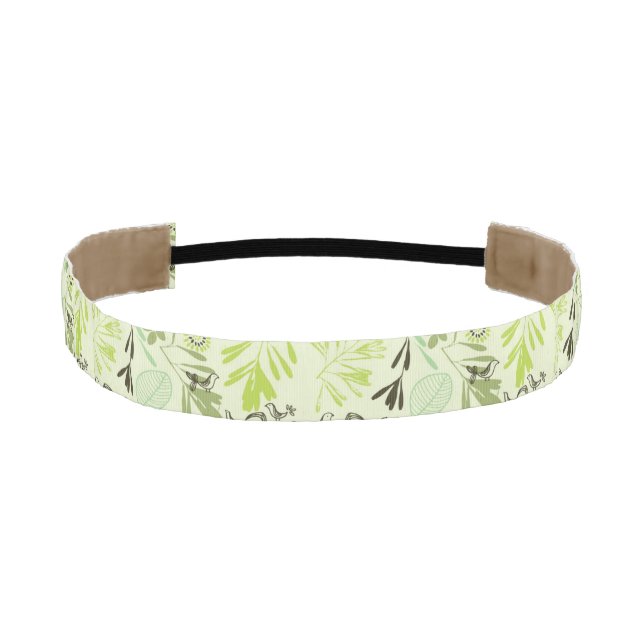 pattern displaying little baby birds athletic headband (Front)