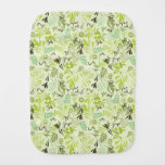 pattern displaying little baby birds baby burp cloth