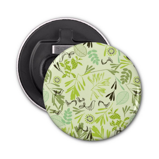 pattern displaying little baby birds bottle opener (Front)