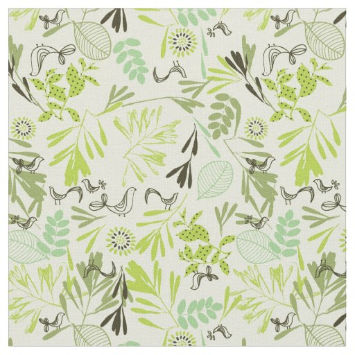 pattern displaying little baby birds fabric