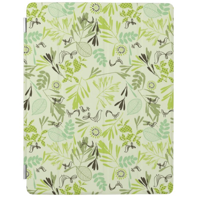 pattern displaying little baby birds iPad smart cover (Front)