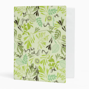 pattern displaying little baby birds mini binder