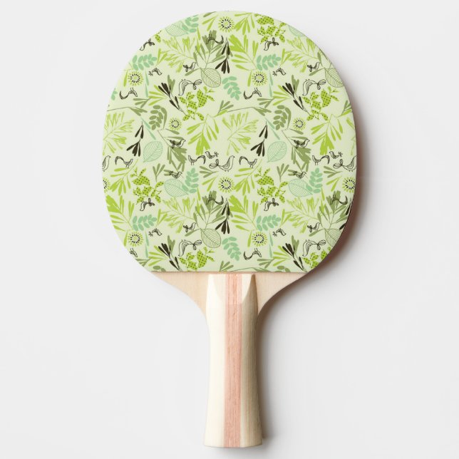 pattern displaying little baby birds Ping-Pong paddle (Front)