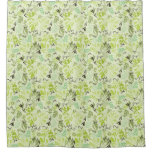 pattern displaying little baby birds shower curtain