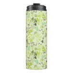 pattern displaying little baby birds thermal tumbler