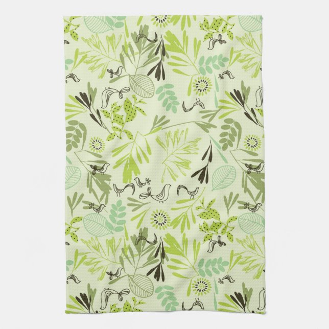 pattern displaying little baby birds towel (Vertical)