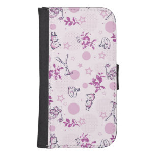 pattern displaying vintage baby animals phone wallet