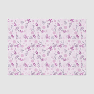 pattern displaying vintage baby animals tissue paper