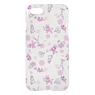 pattern displaying vintage baby animals iPhone SE/8/7 case