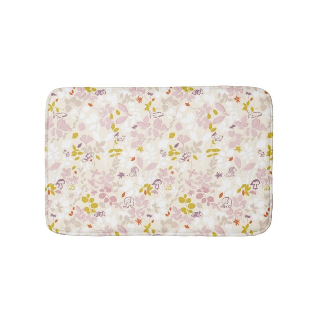 pattern displaying whimsical animals bathroom mat (Front)