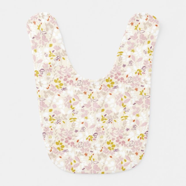pattern displaying whimsical animals bib (Front)