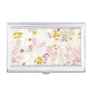 pattern displaying whimsical animals case for business cards