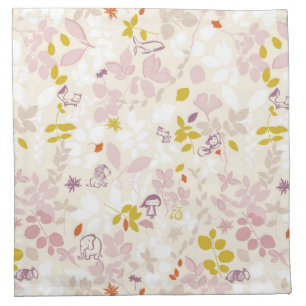 pattern displaying whimsical animals cloth napkin