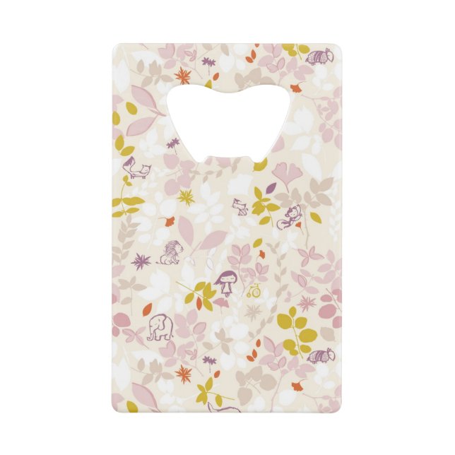 pattern displaying whimsical animals credit card bottle opener (Front)