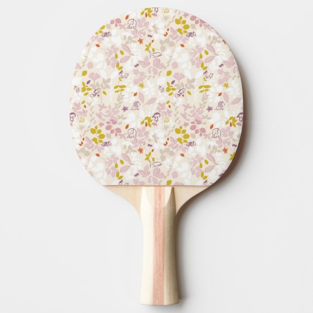 pattern displaying whimsical animals ping pong paddle (Front)