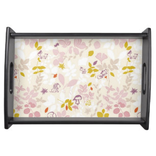 pattern displaying whimsical animals serving tray