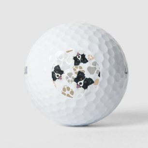 Pattern Dog Paws Border Collie Golf Balls
