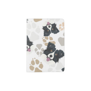 Pattern Dog Paws Border Collie Passport Holder