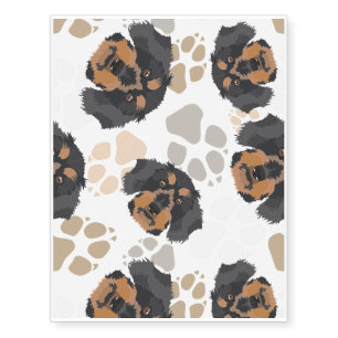 Pattern dog paws dachshund temporary tattoos
