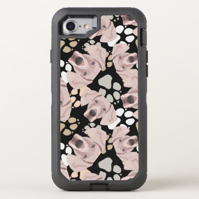 Pattern Dog Paws Weimaraner OtterBox Defender iPhone SE/8/7 Case