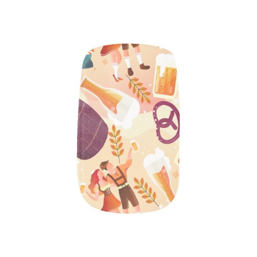 Pattern draft beer wheat beer pilsner Oktoberfest Minx Nail Art