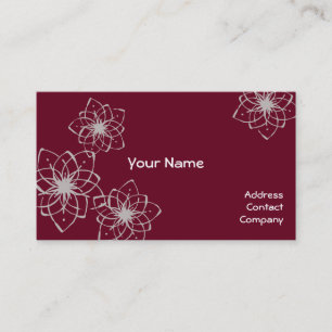 [Pattern Dyed Flower] Flowers drawn by Japanese br Business Card