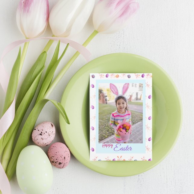 Pattern Easter Photo Holiday Card (Creator Uploaded)