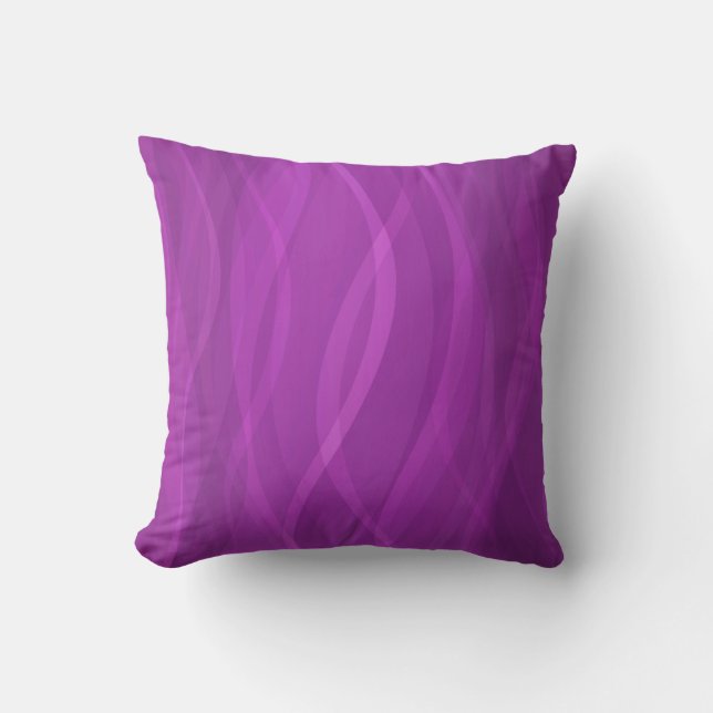 Pattern electric purple ripples abstract pillow (Front)