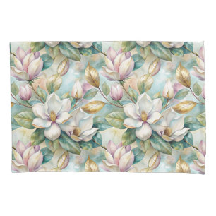 Pattern Elegant Magnolia Flowers Pillow Case