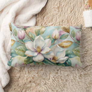 Pattern Elegant Magnolias Lumbar Pillow