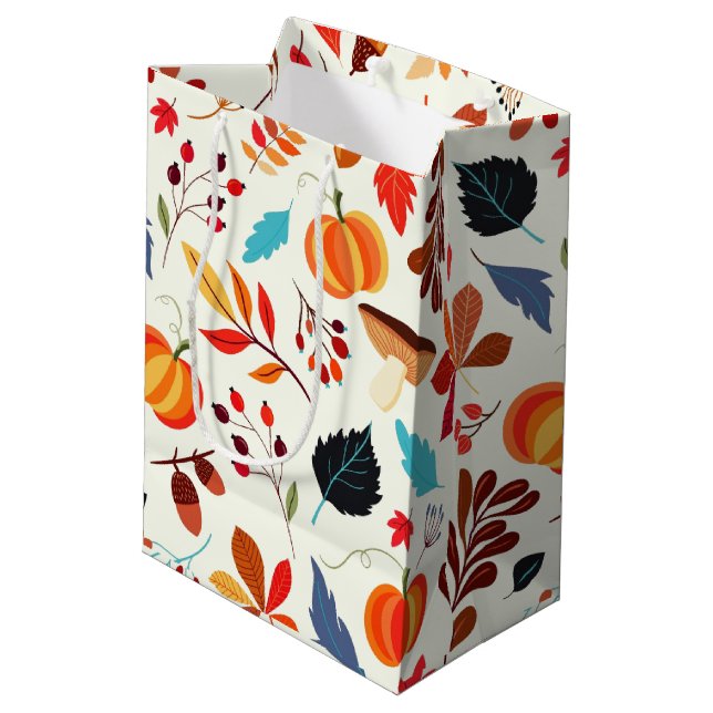 Pattern Fall Gift Bag (Back Angled)