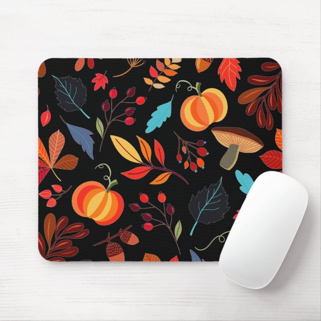 Pattern Fall Mouse Pad (With Mouse)