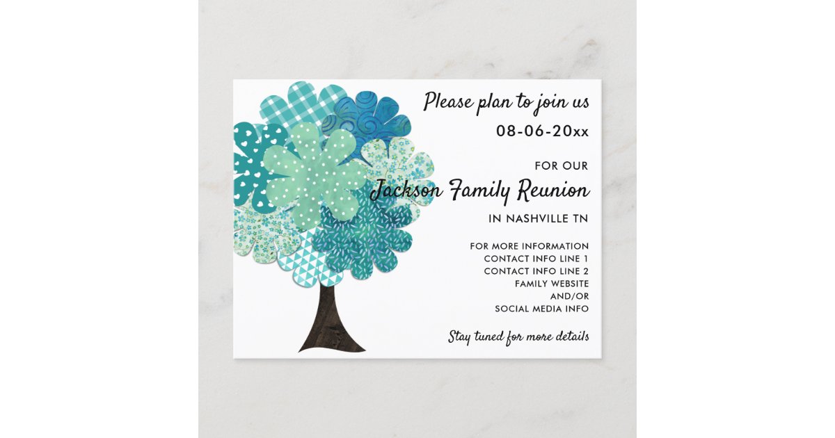 Fun Family Reunion or Party Save the Date Announcement Postcard