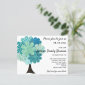 Pattern Family Reunion Tree 2-Sided Save the Date Announcement Postcard (Standing Front)