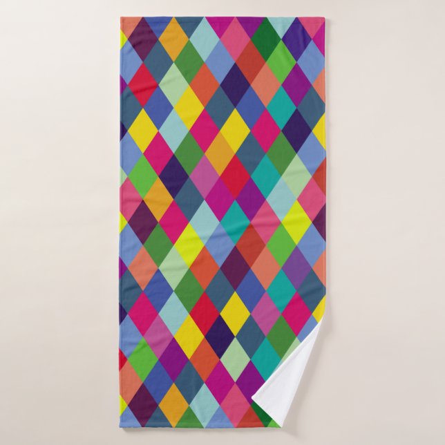 Pattern Fashion Colorful- Modern spring hipster    Bath Towel (Bath Towel)