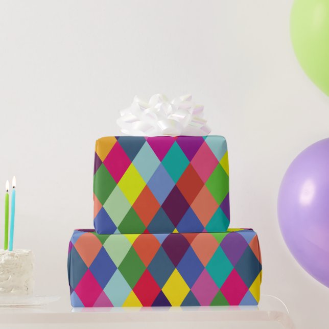 Pattern Fashion Colorful- Modern spring hipster    Wrapping Paper (Party Gifts)