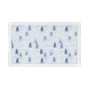 pattern featuring a grizzly bear acrylic tray