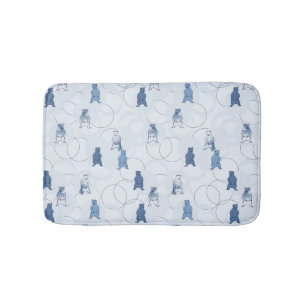 pattern featuring a grizzly bear bathroom mat