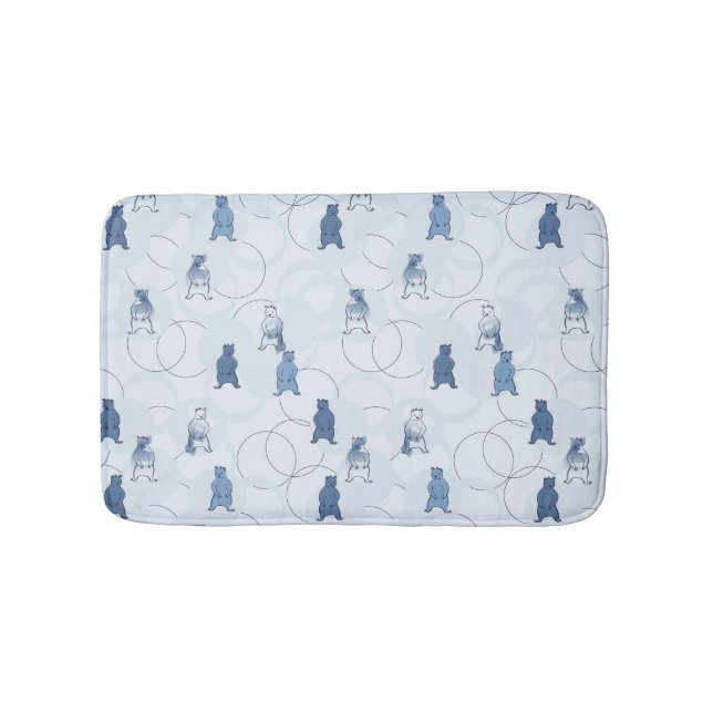 pattern featuring a grizzly bear bathroom mat (Front)
