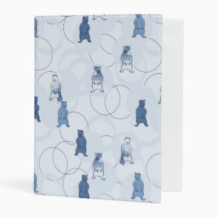 pattern featuring a grizzly bear mini binder