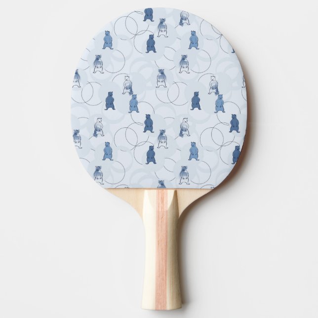 pattern featuring a grizzly bear ping pong paddle (Front)