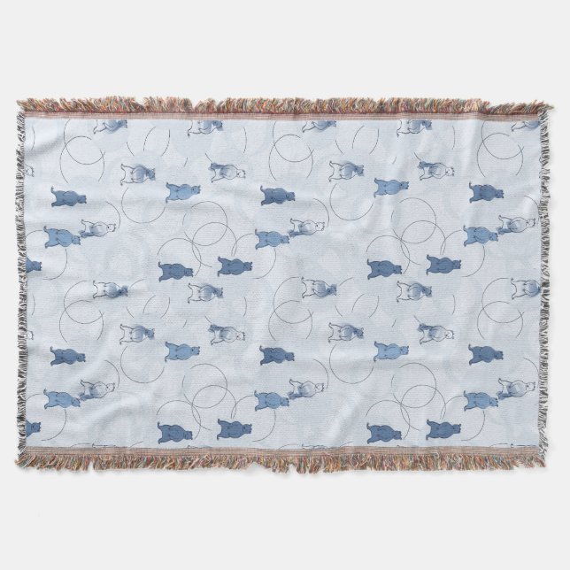 pattern featuring a grizzly bear throw blanket (Front)