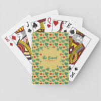 Pattern Filled Hearts Playing Cards
