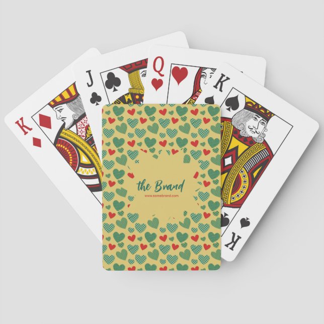 Pattern Filled Hearts Poker Cards (Back)